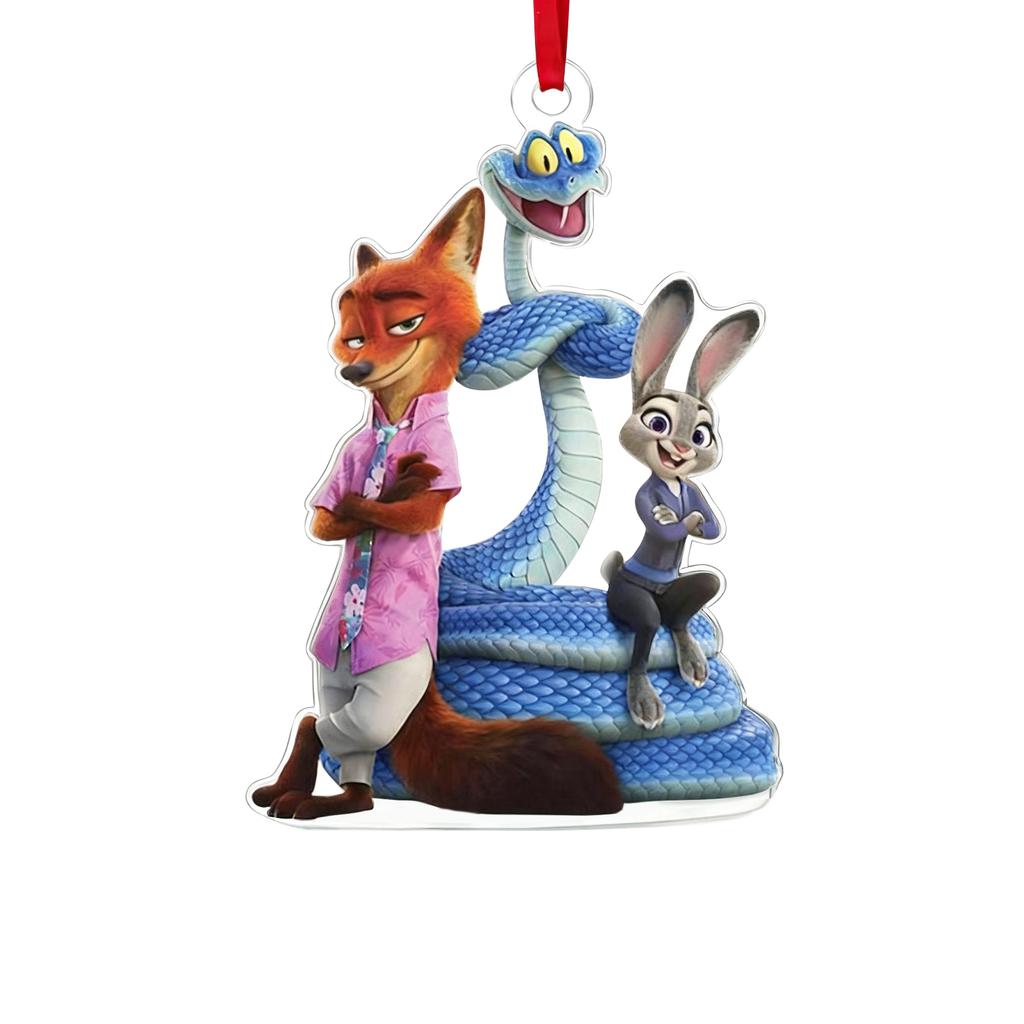 Personalized Acrylic Animal Christmas Ornaments(2D)