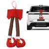 Trunk Ornaments Santa Claus Leg Decors Christmas Santa Claus Legs For Wreath For Tree Home Automobile SUV Truck Motorcycle RV