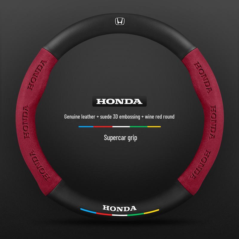 Honda UR-V 17-20 Winter Steering Wheel Cover - Genuine Leather, Suede, Carbon Fiber, Ultra-thin
