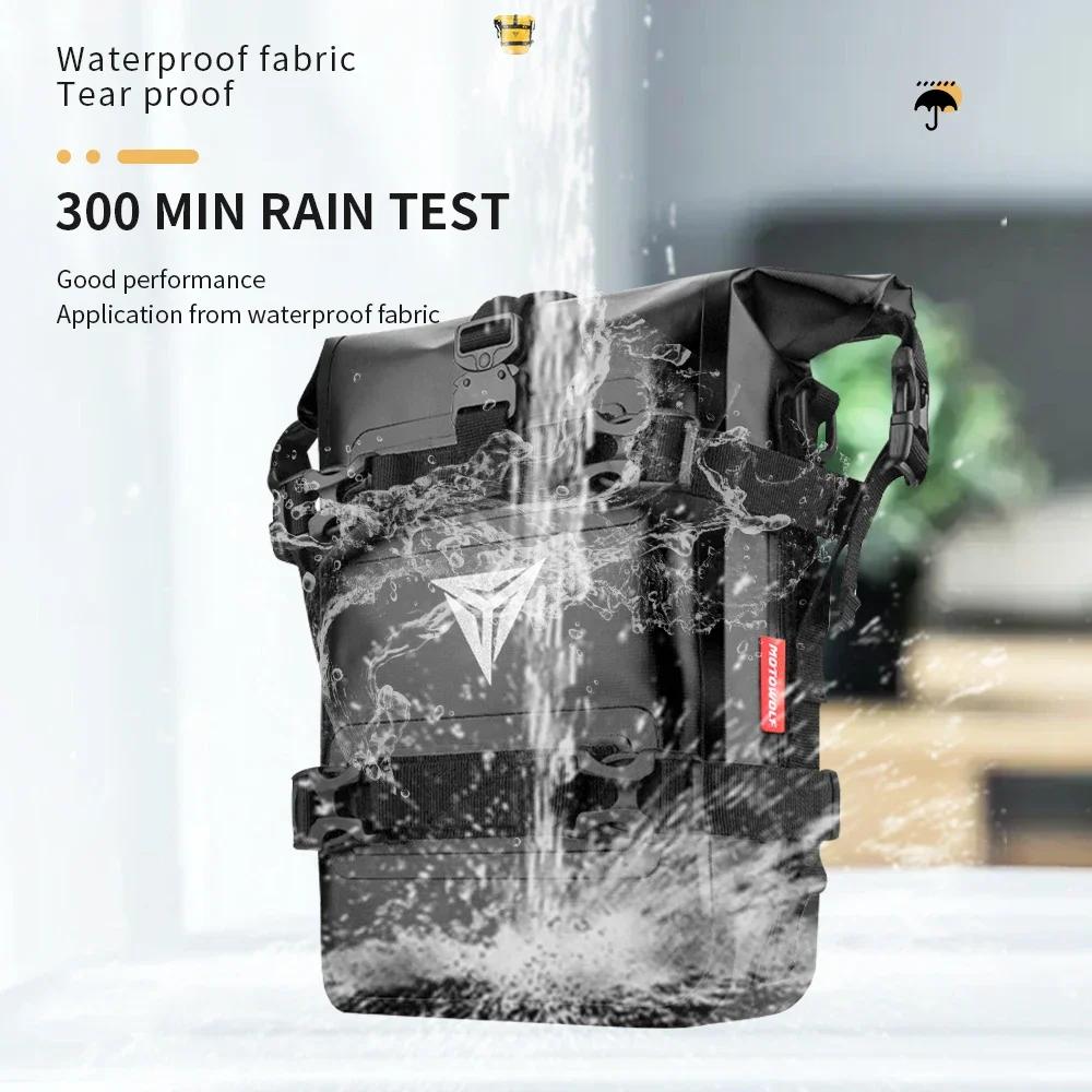 Waterproof Motorcycle Crash Bar Bag Motorbike Touring Side Backpack Yellow Adventure Dry Moto Saddlebags Universal