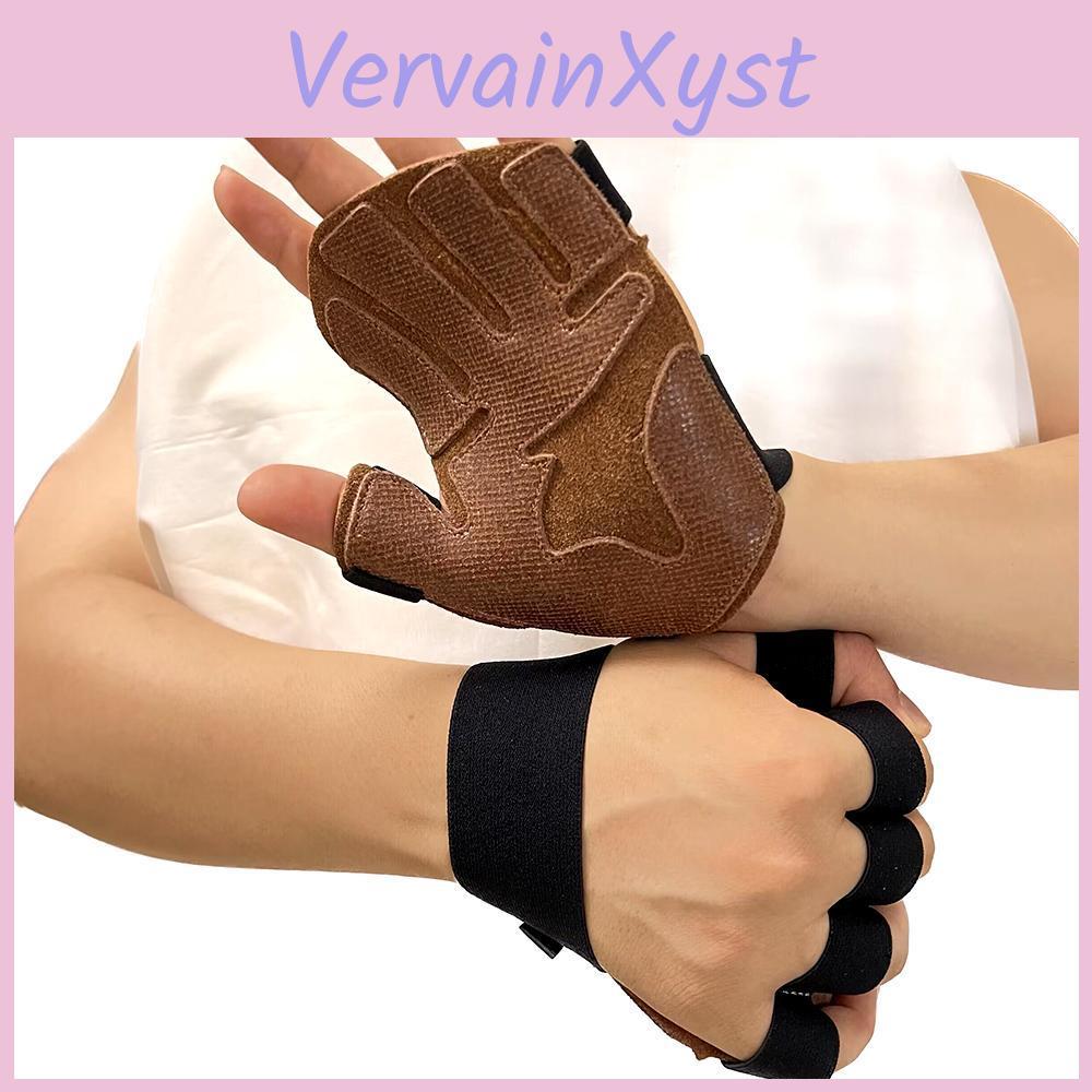 Leather Weight Gloves Lifting Gym With Padded Palm Grip Exercise Workout Gloves For Men Women Weightlifting Pull Ups Training