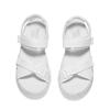 Skechers SPORT COMFORT Sandali da Spiaggia da Donna con Doppio Velcro Bianco 163585-WHT