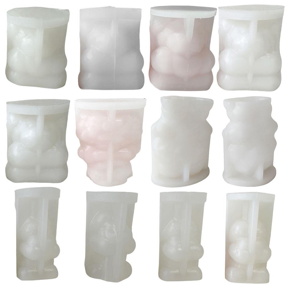 Rosenbär Silikonform Kerze Seife Form Geburtstag Geschenk Seifenform Ornament Muttertagsgeschenk für Hochzeitsgeschenke für Schaufensterdekoration