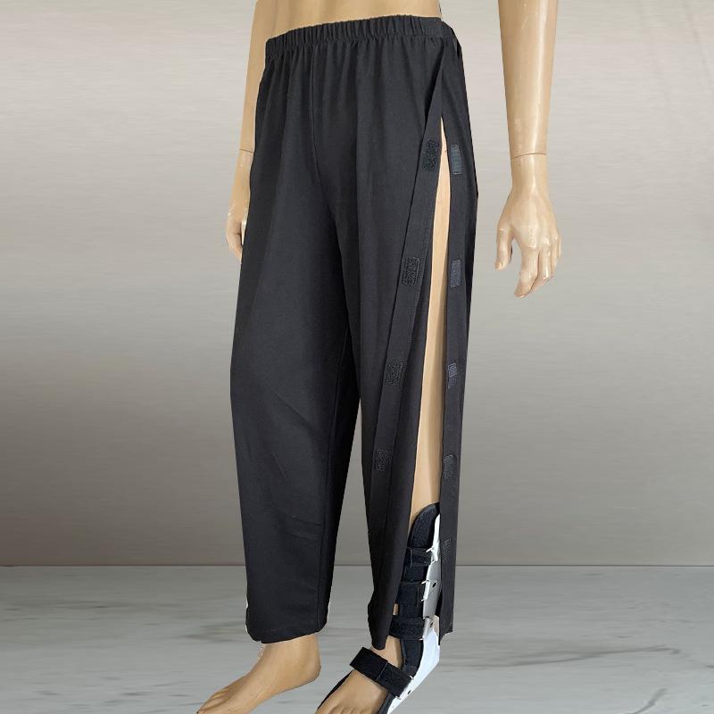 Easy-Wear Cotton Rehab Pants for Post-Surgery, Paralyzed, or Bedridden Men