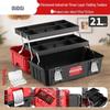 Three-Layer Foldable Plastic Toolbox for Car-Mounted Storage and Multi-Functional Repairs