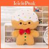 Adorable Gingerbread Man Plush Toy Cozy Cushion Soft Gift For Christmas Decoration