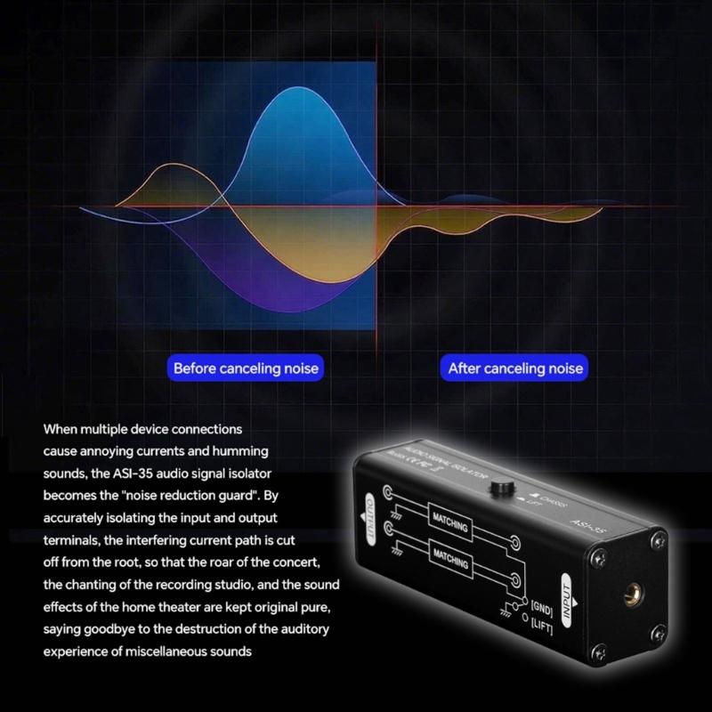 Professional Audios Enhancement Noise Isolator With AntiInterference Technology Ruggeds Metal Body For Sound Engineer