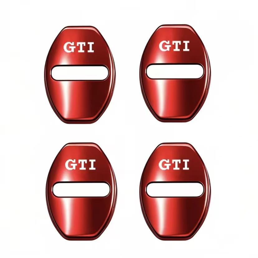 BFPQY1 Zinc Alloy Car Door Lock Buckle Cover Protective Covers For VW GTI Polo Golf Passat Tiguan Jetta T-ROC Touareg Taigo CC Hub Cap