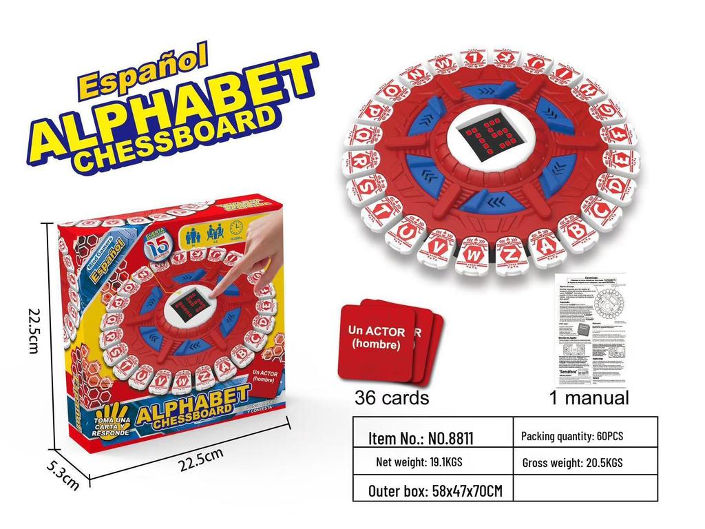 Wild Word Spin: 24-Key Fast-Paced Family Board Game & Puzzle for Kids