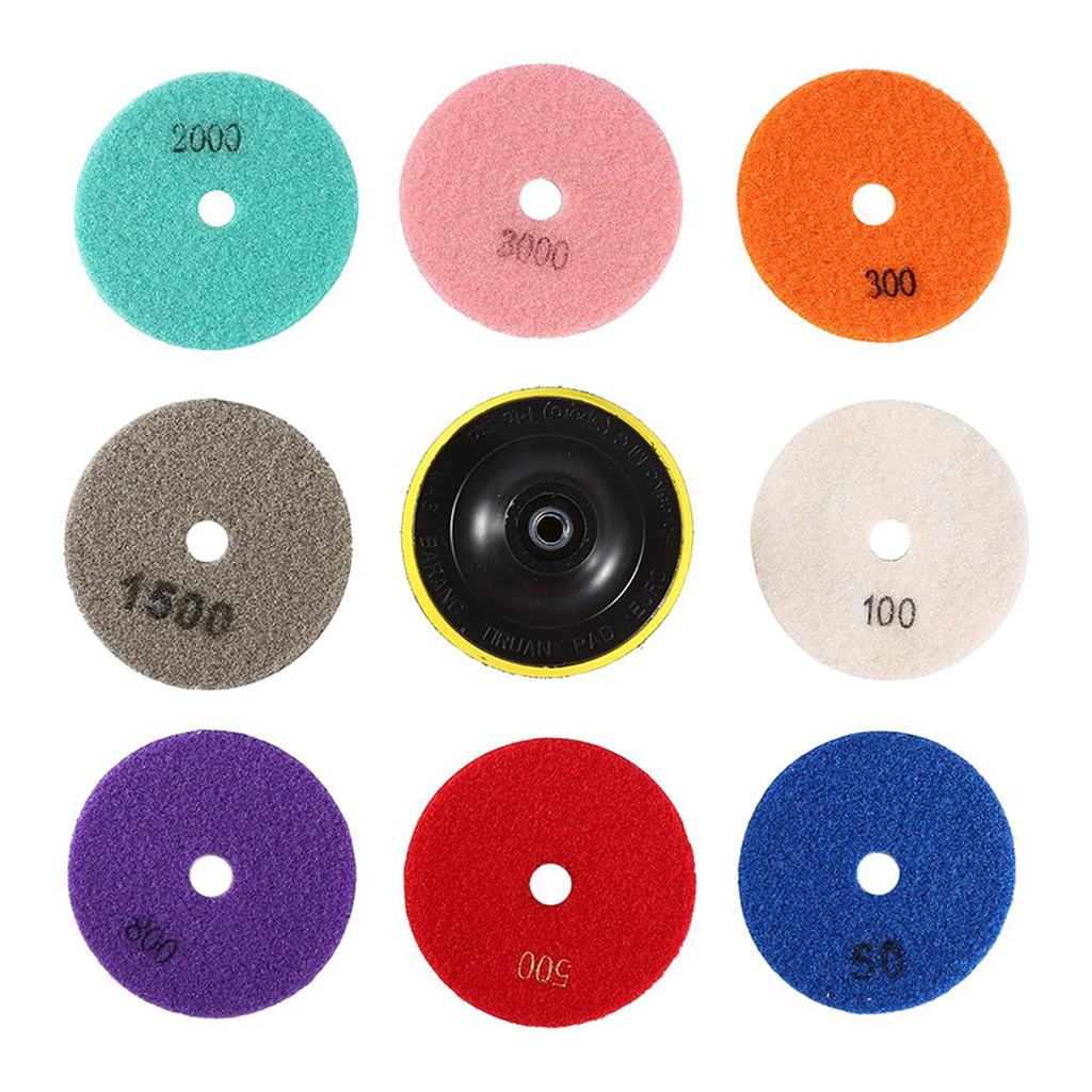 Wet Diamond Polishing Pads Grinding Discs For Granite Concrete Marble Polish 100mm