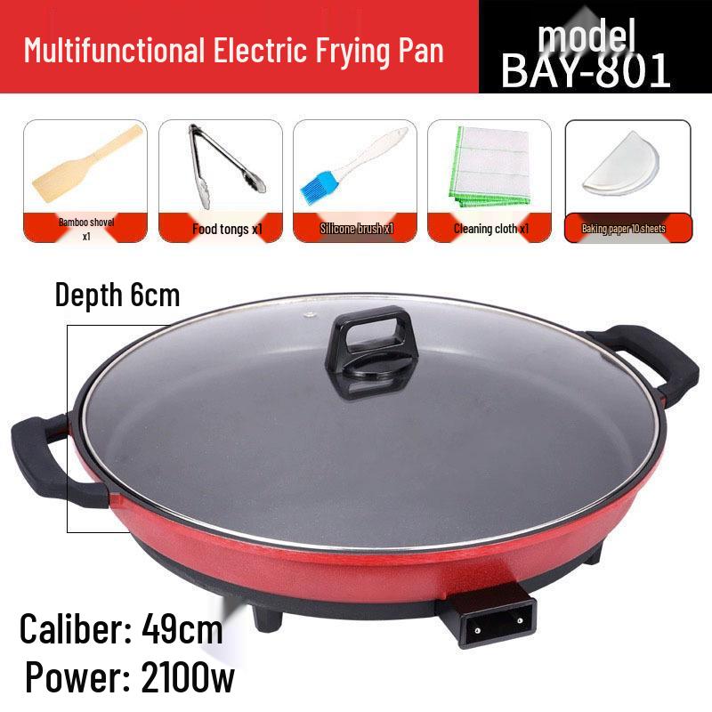 Multi-Function Electric Griddle: Large Non-Stick Deep Commercial Flat Pan