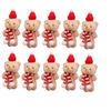 10Pcs With scarf Christmas Bear Plush Toy Cartoon Animal Bear Plush Dolls  Holiday Gift
