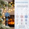 Water Droplet Crystal Style Christmas Snowflake Hanging Acrylic Pendant  Outdoor Indoor