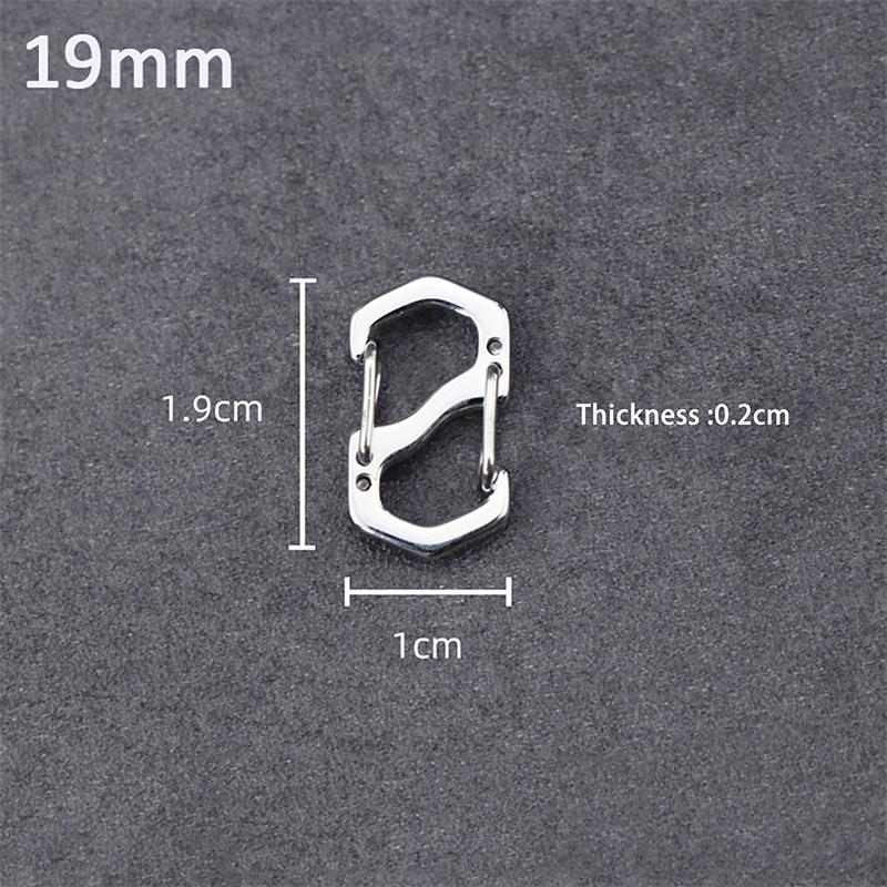 Backpack Buckle Stainless Steel S Type Carabiner With Lock Mini Outdoor Backpacks Luggage Hook Anti-Theft Key-Lock Tool