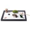 Mini Zenes Garden Japanese Zenes Sand Garden for Desk with Rakes,Stand,Rock Office Table Accessories Meditations Gift