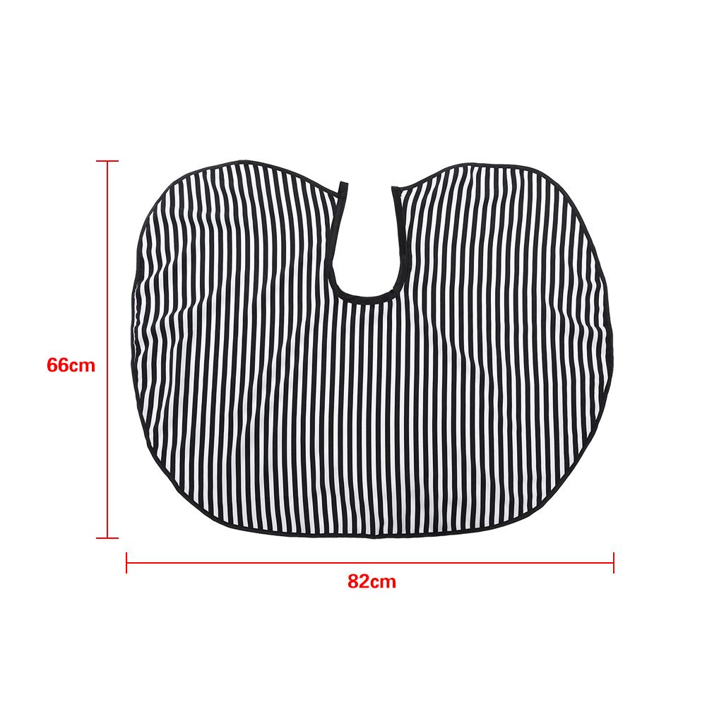 Soft Cloth Hair Cutting Barber Cape Hairdressing Salon Gown Bib Apron Vertical Stripes