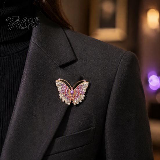 Dainty Butterflies Brooch Rhinestone Butterfly for Women, Vintage Insect Lapel Pin, Women Decorative Pin Accessory Clothes Scarf Shawl Dress