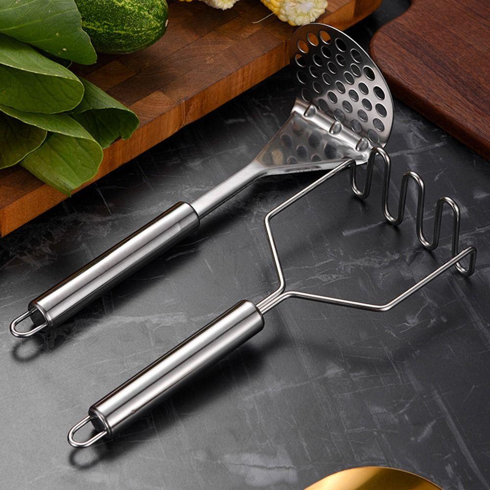 1/2 Pcs Stainless Steel Potato Masher Manual Operation Pusher Fruit Tools  Vegetable Preparation