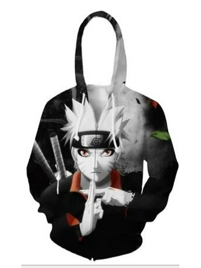 Naruto 3D-Druck Hoodie für Paare - Frühling/Herbst Stil Sportbekleidung