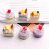3D Miniature Resin Fruit Cake Ornaments - DIY Jewelry & Shop Toy