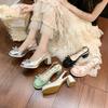 Coarse heel bag head single shoes women's summer new with skirt bow high heel fashion sandals
