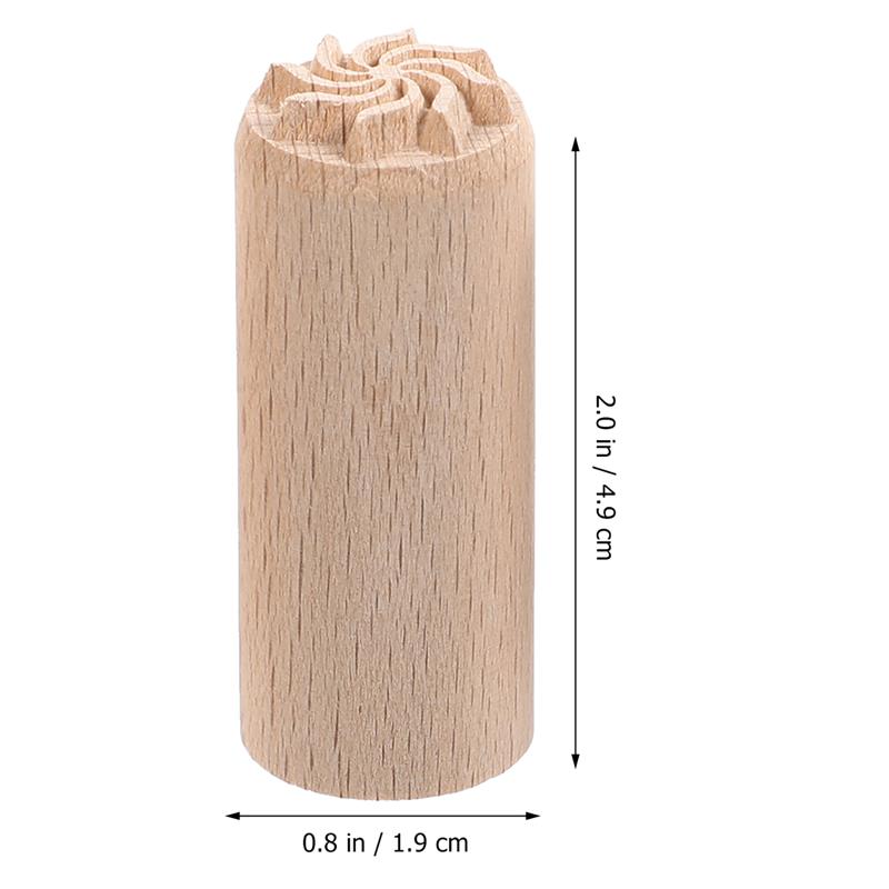 5/7 Stück Holz Ton Keramik Runde Form Druck Dekor Keramikwerkzeug Modellieren Handgeschnitztes Muster Runde Form Druck Dekor