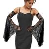 Breathable Thin Sheer Bridal Gloves Elegant Bride Detachable Sleeves  Wedding Party