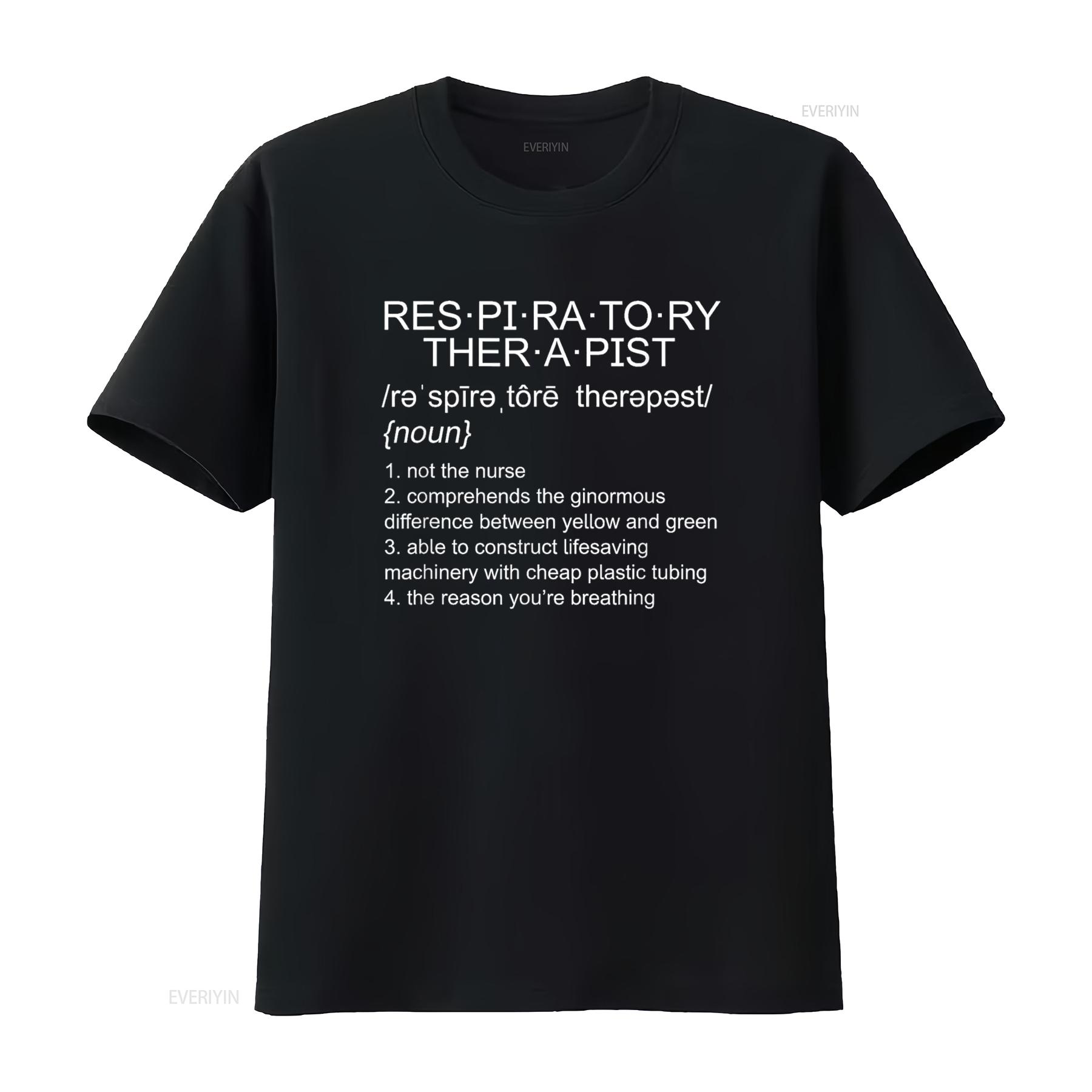 

Funny Respiratory Therapist Therapy Definition RT Humor T Shirt vintage Washed Unisex Casual Versatile Breathable fashion 4XL