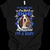 Basset Hound Humor Im Not A Dog Funny For Pet Lovers Vintage Breathable Soft Slightly Graphic Unisex Casual Versatile