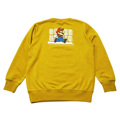 Bandai Classic fr8925 Super Mario Long Sleeve Sweatshirt, Boys, Yellow, Fall/Winter