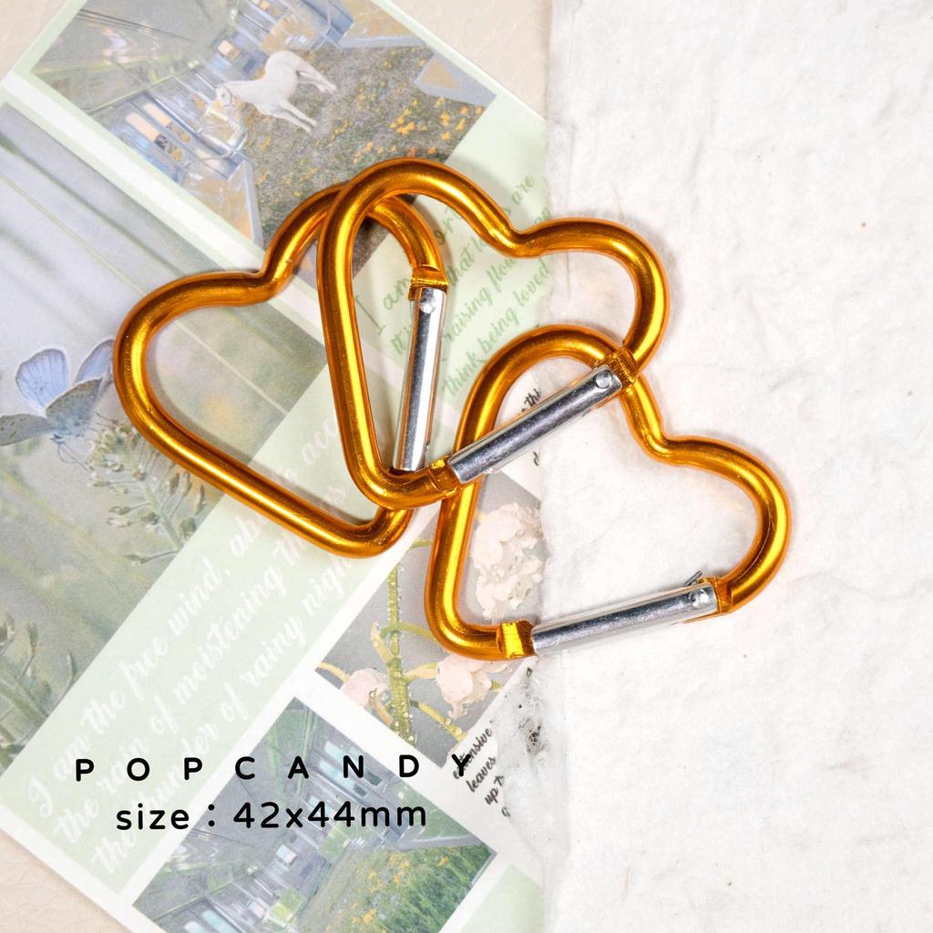 Heart-Shaped Colorful Backpack Keychain with Aluminum Alloy Snap Hook - Outdoor Carabiner Jewelry Pendant
