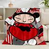 1PC Heartfelt Love cute doll Flannel Blanket Gift, Suitable for Both Men And Women, Soft Ideal for Beds And Sofa, Birthday Or Christmas Gift