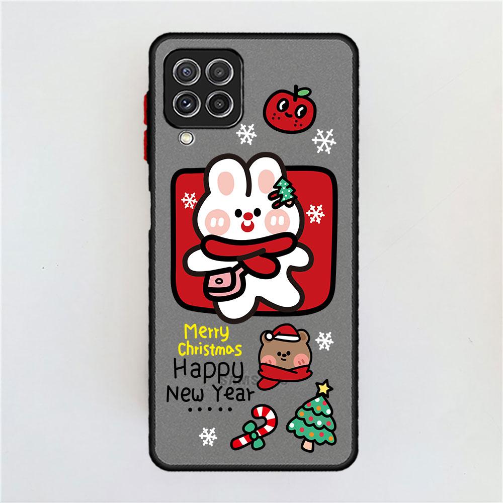 

Веселый рождественский матовый чехол для Samsung Galaxy A52 A12 A51 A32 A21s A71 A32 5G A12 A22 A53 A70 A50 A30 жесткий чехол для телефона Samsung A73 5G
