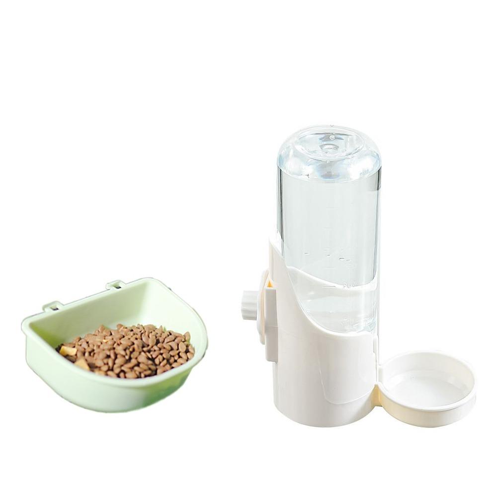 

Large Capacity Small Pet Food Feeder Hanging Pet Bowl Pet Water Feeder Dispenser for Cats Dogs зелёный/белый