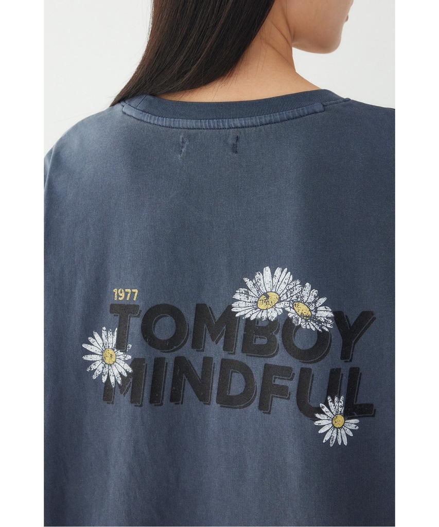 STUDIO TOMBOY Garment Dyed Reversible Print Short Sleeve T-Shirt_Navy 9176322974