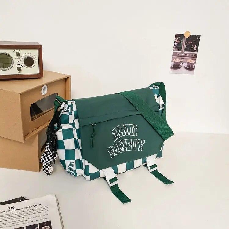 Borsa a tracolla con ciondolo regalo da uomo a grande capacità a griglia borsa da fitness borsa a spalla da donna borsa da coppia XM-2251-