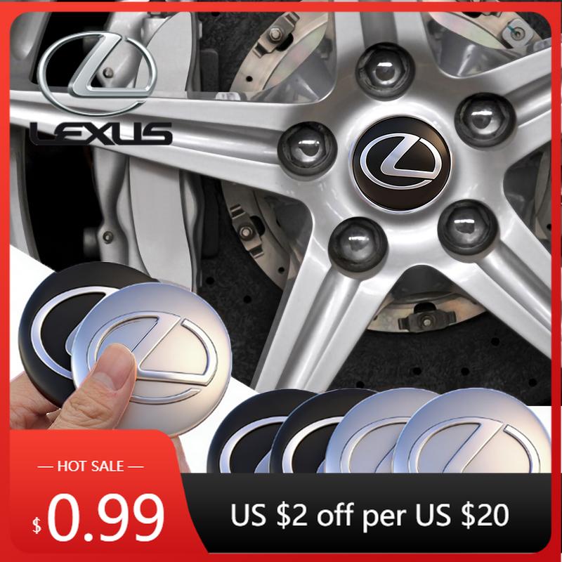 Interior Stickers 4Pcs 56MM Car Wheel Center Hub Cap Rim Cover Emblem Stickers For Lexus IS250 IS200 CT200h GS300 LS430 RX450h L Ydzh27