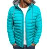 Men's Solid Color Fashionable Hooded Cotton Jacket