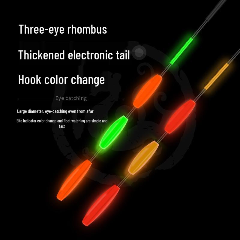 Color-Changing Night Fishing Float for Silver and Bighead Carp - Eye-Catching Green Grass Float for Long Casts and Big Fish