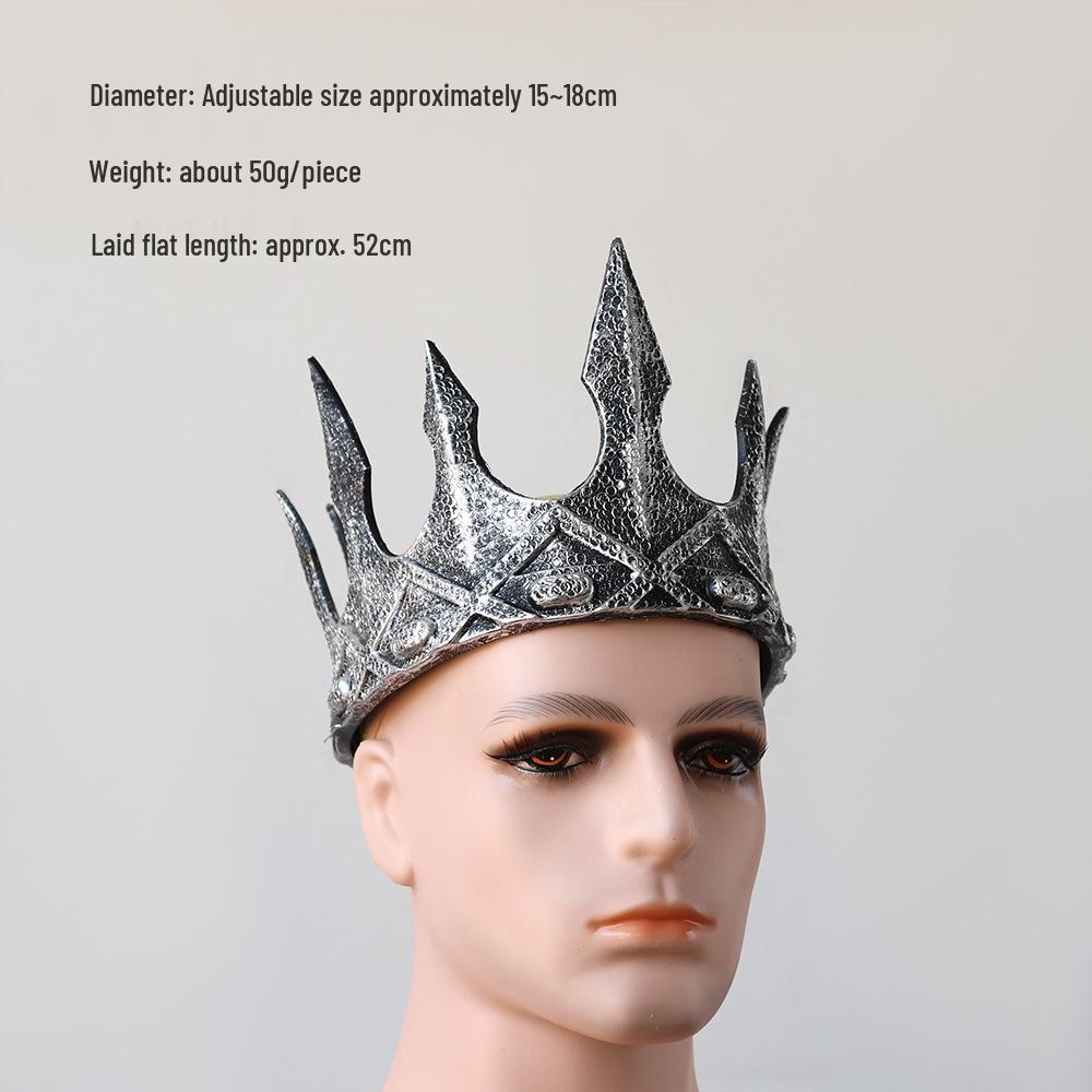 Medieval Retro Dark Style Crown for Cosplay and Costume Parties