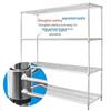 Chrome Plated Stainless Steel Wheeled Wire Mesh Storage Rack