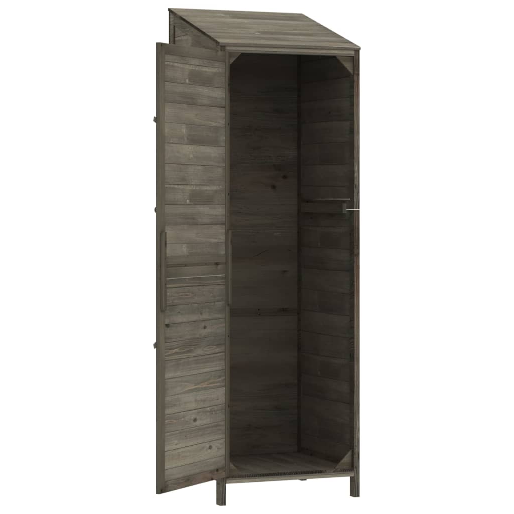 Garden Shed Anthracite 55 X 52 X 174.5 Cm Solid Pine Wood