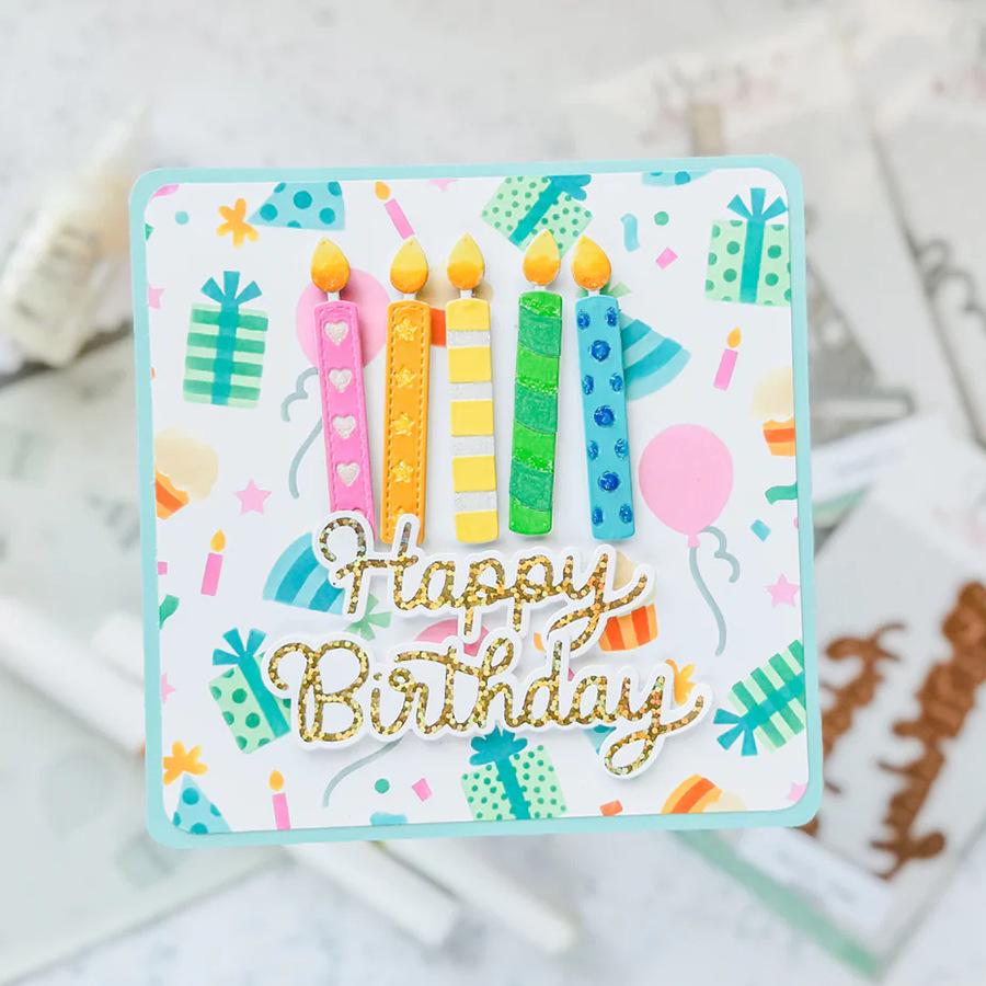 Happy Birthday Candle Metal Die-Cut for DIY Crafting, June 2024 Edition