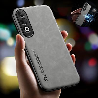 Für OnePlus Nord CE4 5G Hülle Mit Metallplatte Handyhülle für One Plus 1+ Nord CE 4 5G Luxus Magnetischer Halter Leder Rückseite