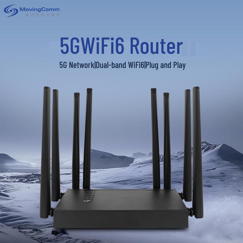 5G Dual-Band Wi-Fi 6 Router with Gigabit Speed, CPE for Home/Office, SA/NSA Radio, Supports 5G SIM, Ideal for Live Streaming.