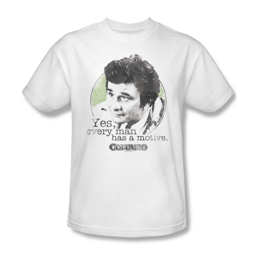 Columbo T-shirt Retro 70 s TV adult classic fit white cotton graphic tee NBC505 Unisex T-Shirt S