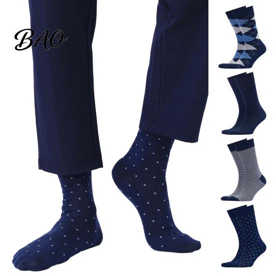 High Quality Workplace Socks Men's Dress Socks, Comfortable Crew Sock, Solid, Striped, Argyle, Dotted Polyester Cotton Blend Long Large Size Business