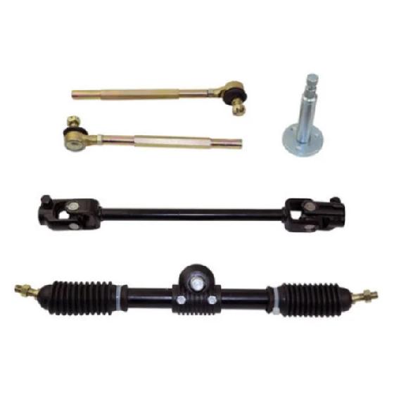 Complete Set 270mm Go Kart Steering Wheel Assembly Tie Rod Rack