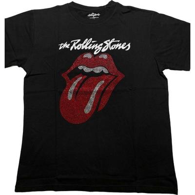 The Rolling Stones Unisex Adult Embellished Logo T-Shirt