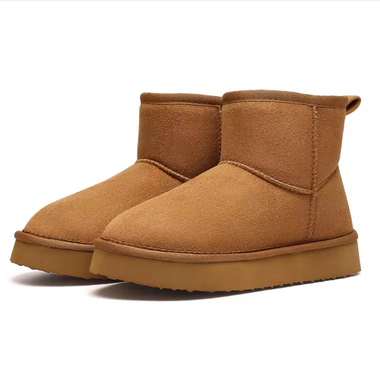 Eyriphy Snow Boots For Women Suede Winter Warm Boots Waterproof Women Snow Boots Memory Foam Ankle Boot Trending Shoes For Women 36(EU 37)
